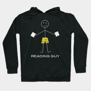 Funny Mens Reading Guy Hoodie